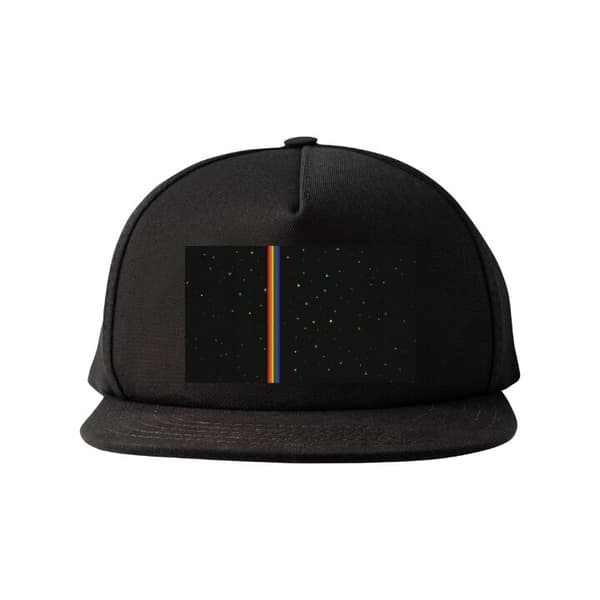 Snapback-cap Farverige regnbuestriber og små stjerner i et elegant rumdesign Sort Voksen