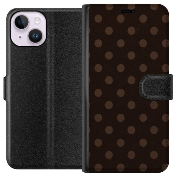 Kompatibel Tegnebogsetui til Apple iPhone 14 Mokka Pop