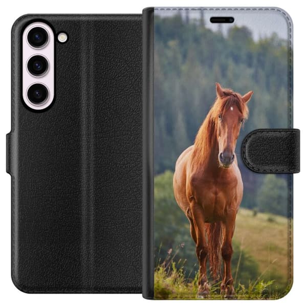 Kompatibel Tegnebogsetui til Samsung Galaxy S23+ Heste