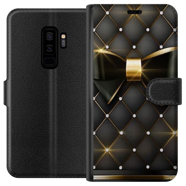Kompatibelt Lommeboketui til Samsung Galaxy S9+ Gullrosett