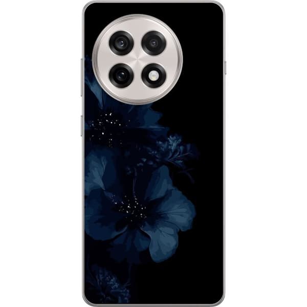 Kompatibelt Mobilskal till OnePlus 13R Mörkblå blommor