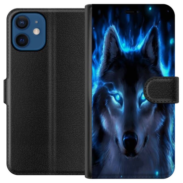 Kompatibel Tegnebogsetui til Apple iPhone 12 mini Ulv