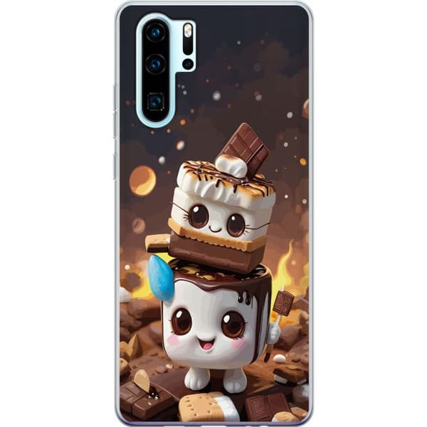 Kompatibelt Mobildeksel til Huawei P30 Pro Søt dessertdesign med marshmallow