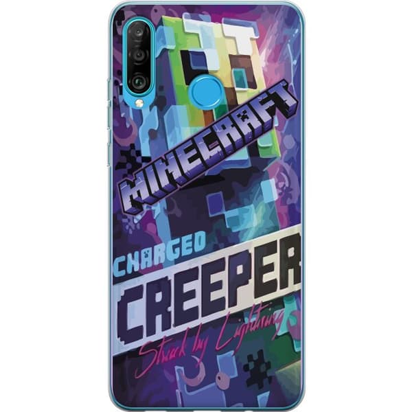 Kompatibelt Mobilskal till Huawei P30 lite Minecraft
