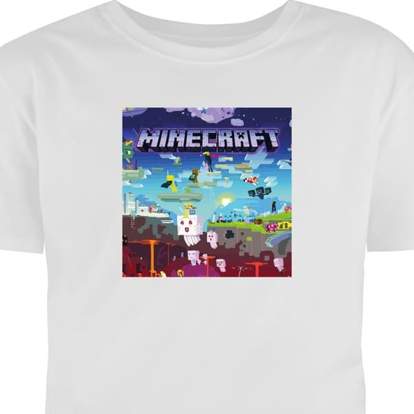 Vuxen-T-shirt Vit Large Minecraft Minecraft Vit Large