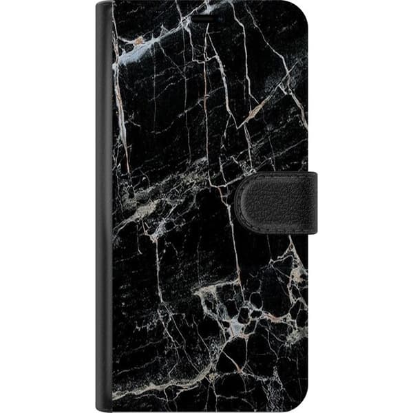 Kompatibelt Plånboksfodral till Apple iPhone 12 Marmor Svart