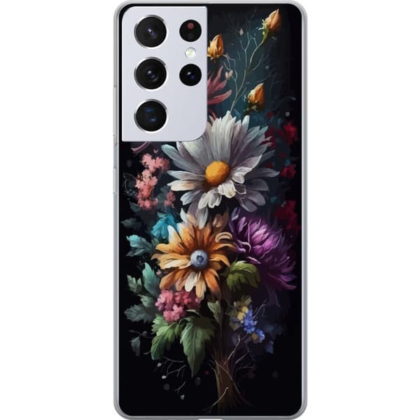 Kompatibelt Mobildeksel til Samsung Galaxy S21 Ultra 5G Blomster
