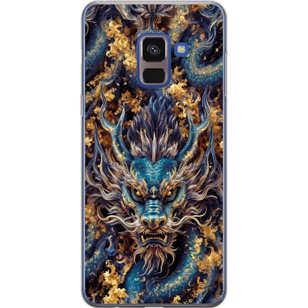 Kompatibelt Mobildeksel til Samsung Galaxy A8 (2018) Nærbilde av kraftig fantasydrage