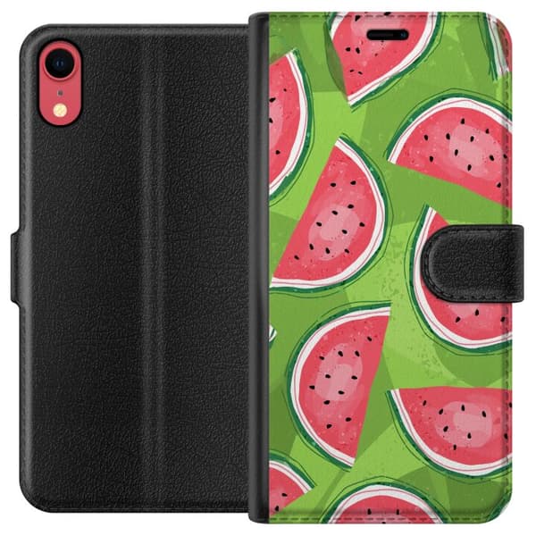 Kompatibelt Plånboksfodral till Apple iPhone XR Vattenmelon