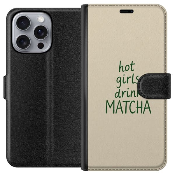 Kompatibelt Lommeboketui til Apple iPhone 16 Pro Max Matcha Klubb