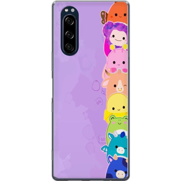 Kompatibelt Mobildeksel til Sony Xperia 5  Lekende illustrasjon med glade Dumpling Squishy-karakterer i regnbuefarger