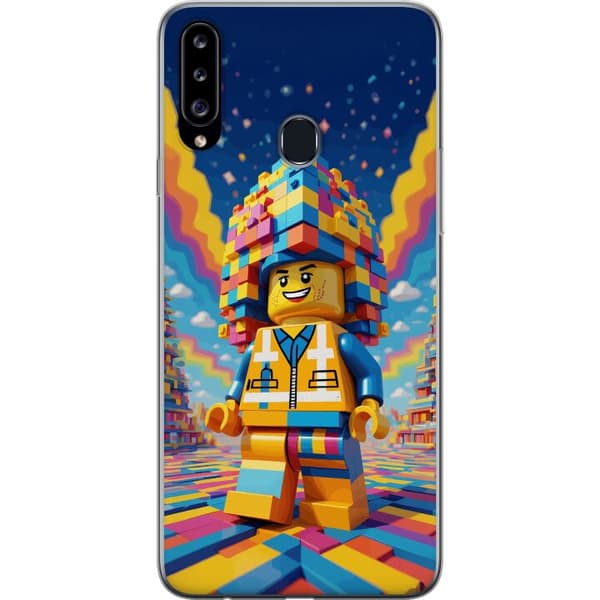 Kompatibelt Mobildeksel til Samsung Galaxy A20s Byggklossfigur