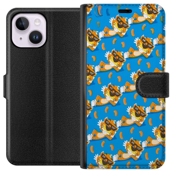 Kompatibel Tegnebogsetui til Apple iPhone 14 Plus Legende Chester Cheetah-design