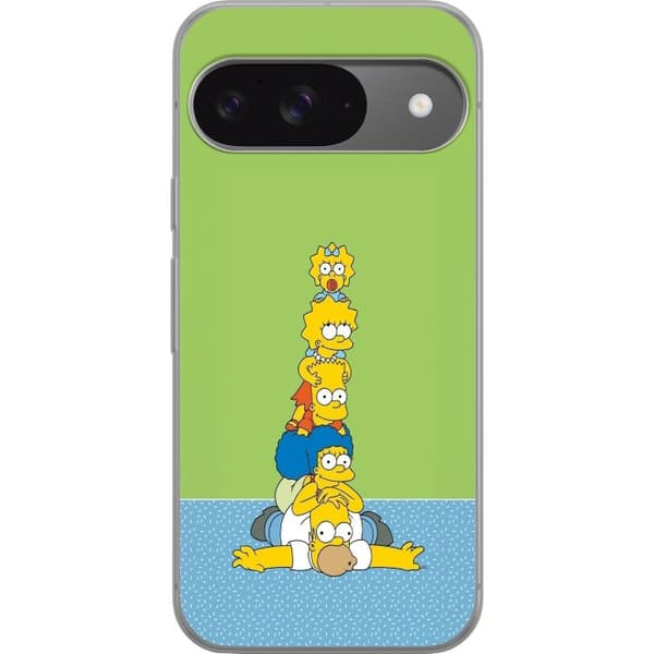 Kompatibelt Mobildeksel til Google Pixel 9 Pro Simpsonfamiljen staplad