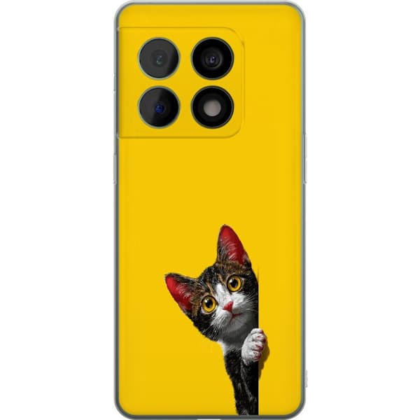 Kompatibelt Mobildeksel til OnePlus 10 Pro Søtt kattemotiv med stilig design