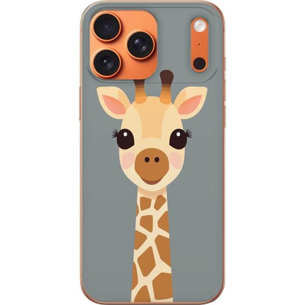 Kompatibelt Mobilskal till Apple iPhone 18 Pro Max Söt giraff med stora ögon