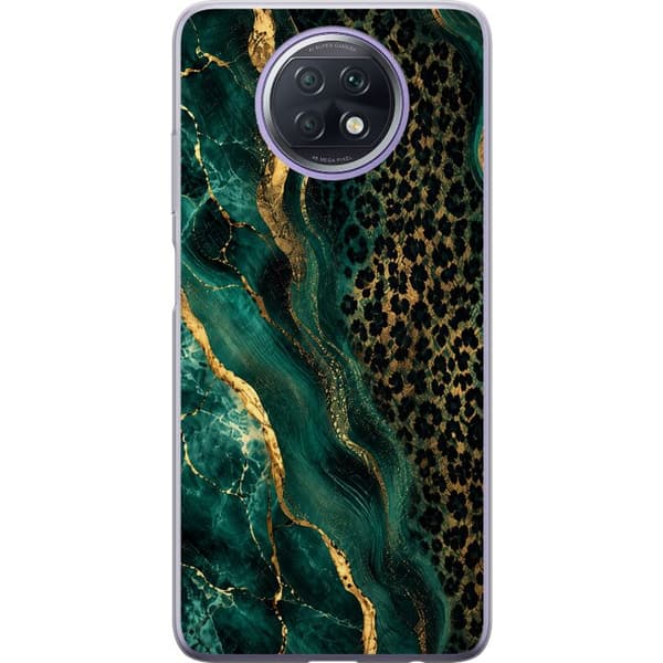 Kompatibelt Mobilskal till Xiaomi Redmi Note 9T Emerald Leopard