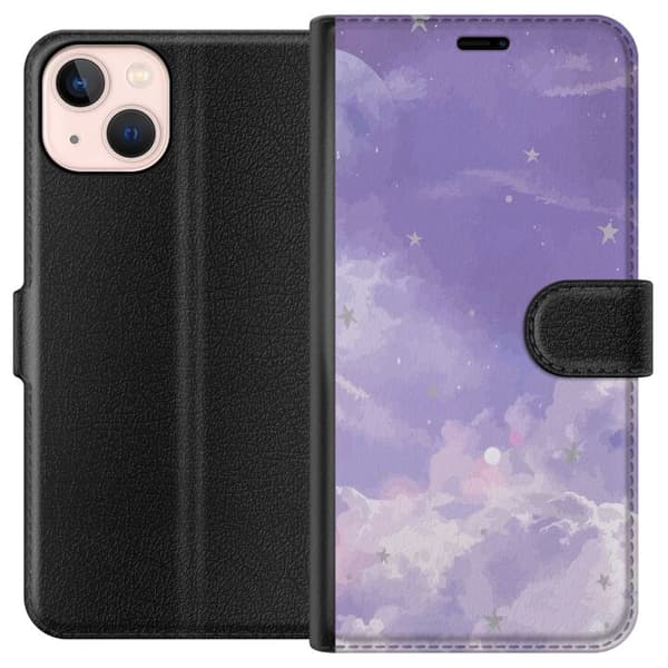 Kompatibelt Plånboksfodral till Apple iPhone 13 mini Lila himmel
