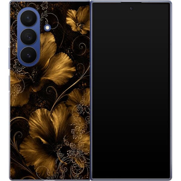 Kompatibel Mobilcover til Samsung Galaxy Z Fold7 Gylden blomstring