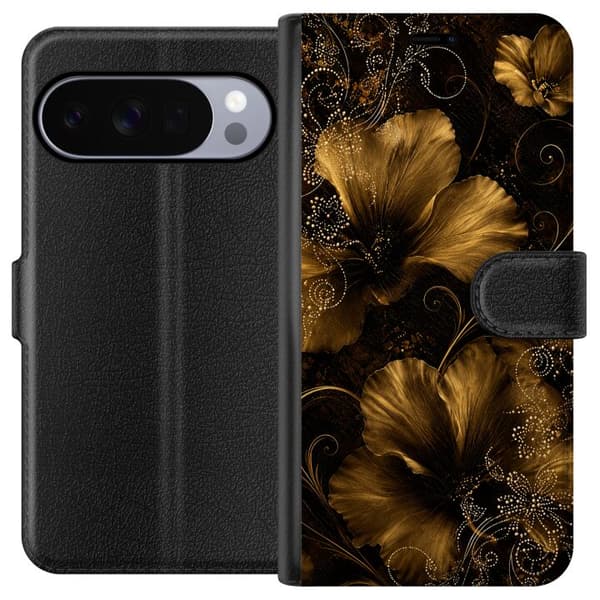 Kompatibel Tegnebogsetui til Google Pixel 11 Pro Gylden blomstring