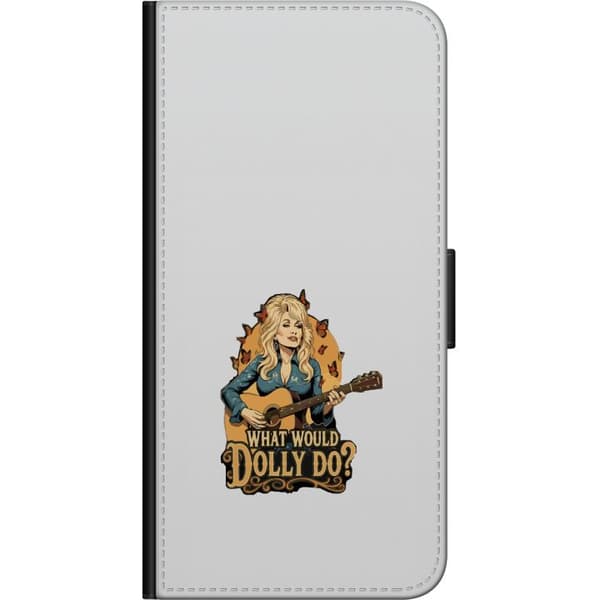 Kompatibel Tegnebogsetui til OnePlus 7T Dolly Parton med gitarr och fjärilar