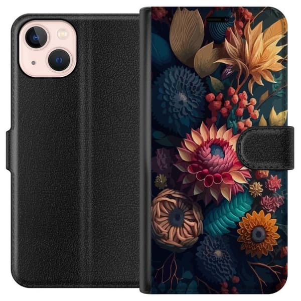 Kompatibelt Plånboksfodral till Apple iPhone 13 mini Blommor