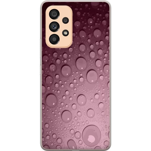 Kompatibelt Mobildeksel til Samsung Galaxy A53 5G Rosa vattendroppar