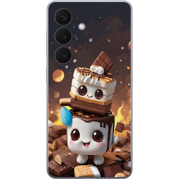 Kompatibelt Mobildeksel til Samsung Galaxy S26 Søt dessertdesign med marshmallow