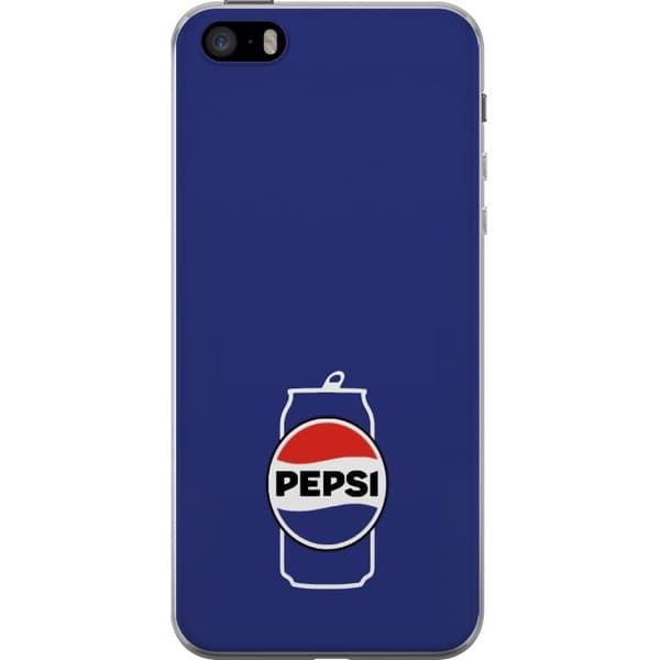 Kompatibelt Mobildeksel til Apple iPhone 5s Klassisk Pepsi-design med minimalistisk blå bakgrunn