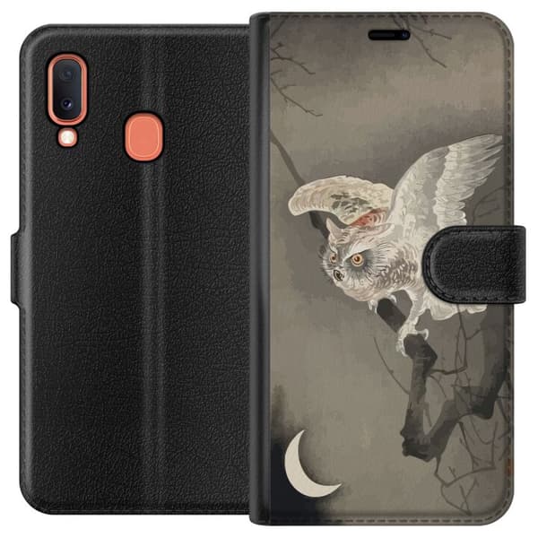 Kompatibelt Lommeboketui til Samsung Galaxy A20e Ugle