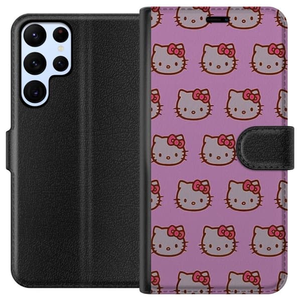 Kompatibel Tegnebogsetui til Samsung Galaxy S22 Ultra 5G Hello Kitty