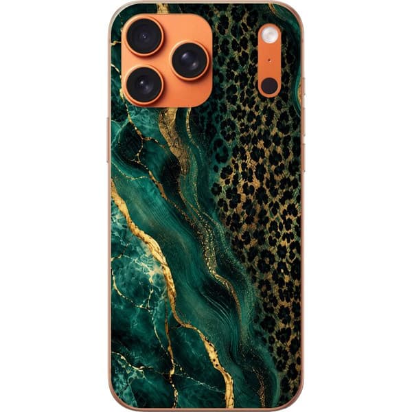 Kompatibelt Mobilskal till Apple iPhone 17 Pro Max Emerald Leopard