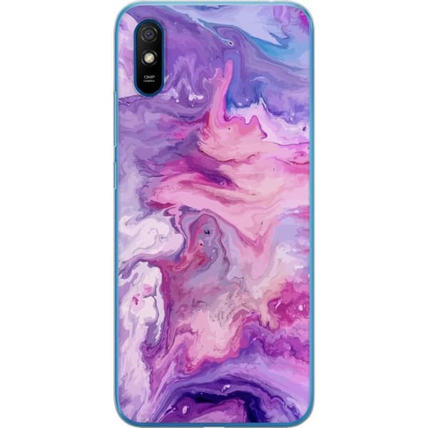 Kompatibelt Mobilskal till Xiaomi Redmi 9A Marmor Lila