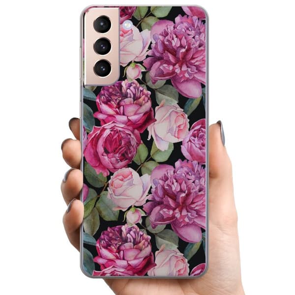 Kompatibelt Mobilskal till Samsung Galaxy S21 Blommor