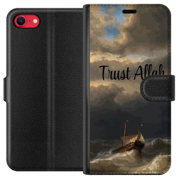 Kompatibelt Plånboksfodral till Apple iPhone SE (2020) Trust Allah över stormigt hav
