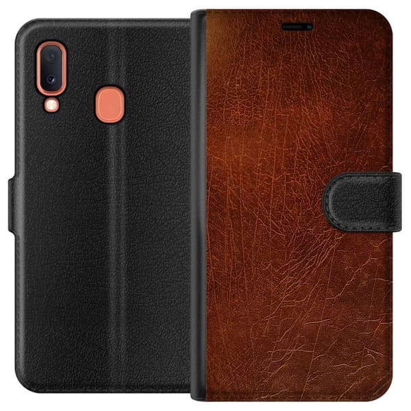 Kompatibelt Plånboksfodral till Samsung Galaxy A20e Läder