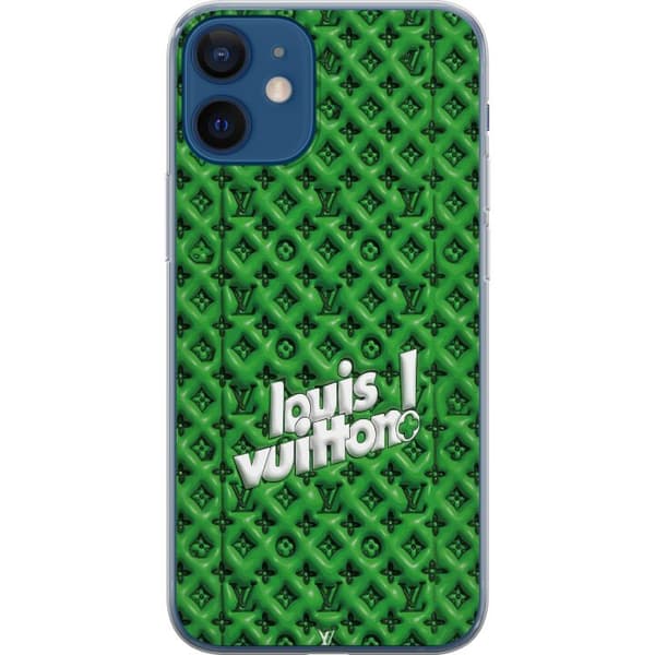 Kompatibelt Mobildeksel til Apple iPhone 12 Grønt luksusmønster med monogram
