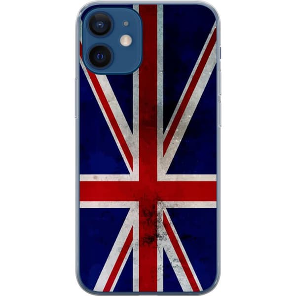 Kompatibelt Mobildeksel til Apple iPhone 12 mini Vintage-inspirert britisk flagg med slitteeffekt