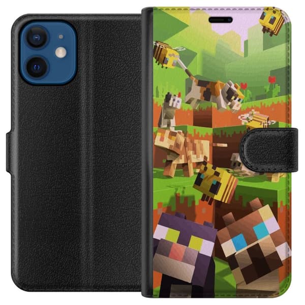 Kompatibel Tegnebogsetui til Apple iPhone 12 mini MineCraft