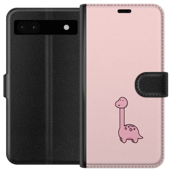 Yhteensopiva Lompakkokotelo Google Pixel 6a Pinkki dinosaurus