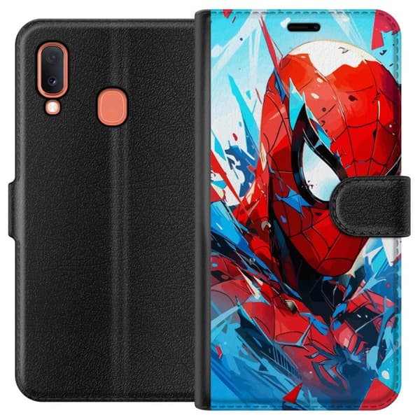 Kompatibelt Plånboksfodral till Samsung Galaxy A20e Spiderman