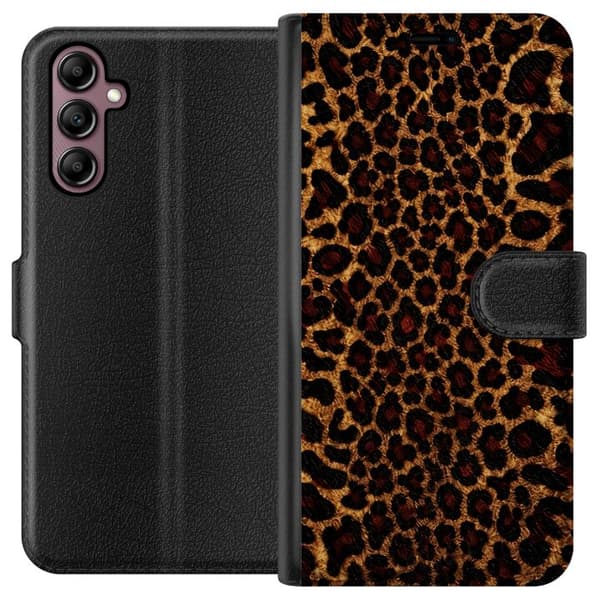 Kompatibelt Lommeboketui til Samsung Galaxy A14 5G Leopardikon
