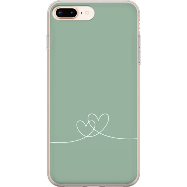 Kompatibel Mobilcover til Apple iPhone 8 Plus Grøn Hjerte