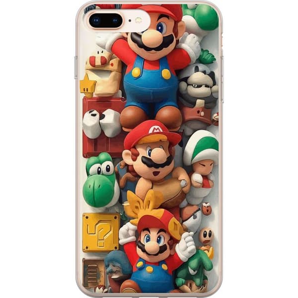 Kompatibel Mobilcover til Apple iPhone 8 Plus Super Mario ikonisk karaktercollage