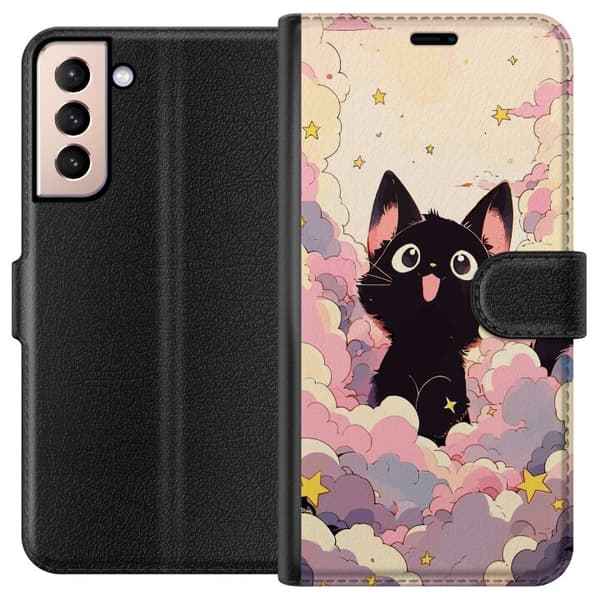 Kompatibel Tegnebogsetui til Samsung Galaxy S21 Kawaii Kat