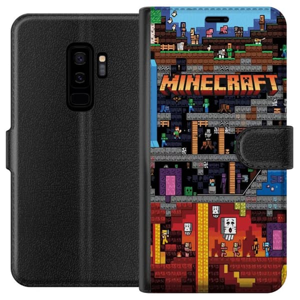 Kompatibel Tegnebogsetui til Samsung Galaxy S9+ Minecraft
