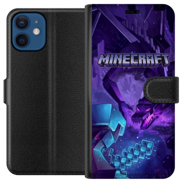 Kompatibel Tegnebogsetui til Apple iPhone 12 mini Minecraft