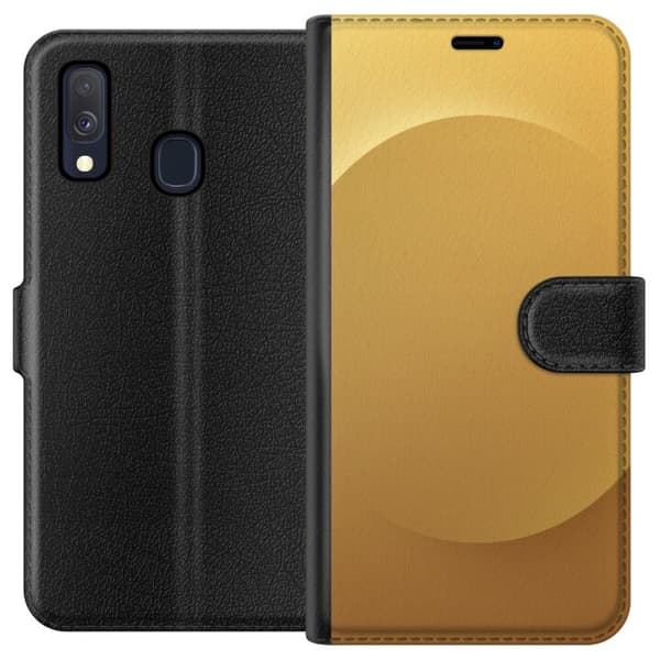Kompatibelt Plånboksfodral till Samsung Galaxy A40 Guld Prick