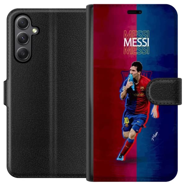 Kompatibel Tegnebogsetui til Samsung Galaxy A24 4G Messi