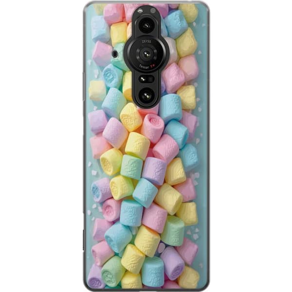Kompatibelt Mobildeksel til Sony Xperia Pro-I Søt godisdesign med marshmallows